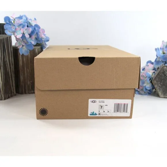 UGG Fluff Oh Yea Aqua Blue Sheepskin Fur Slippers Slides Sandals NIB - Picture 11 of 11